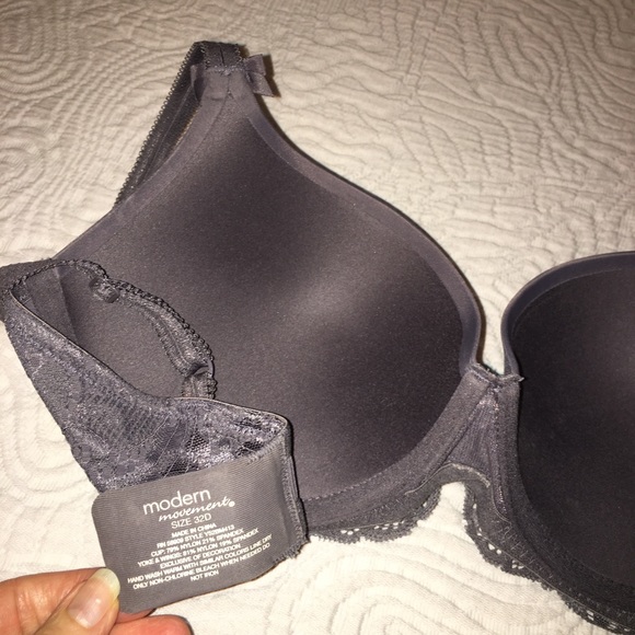 Grey push-up bra and Natori lace panty, 32D, S - Picture 4 of 6